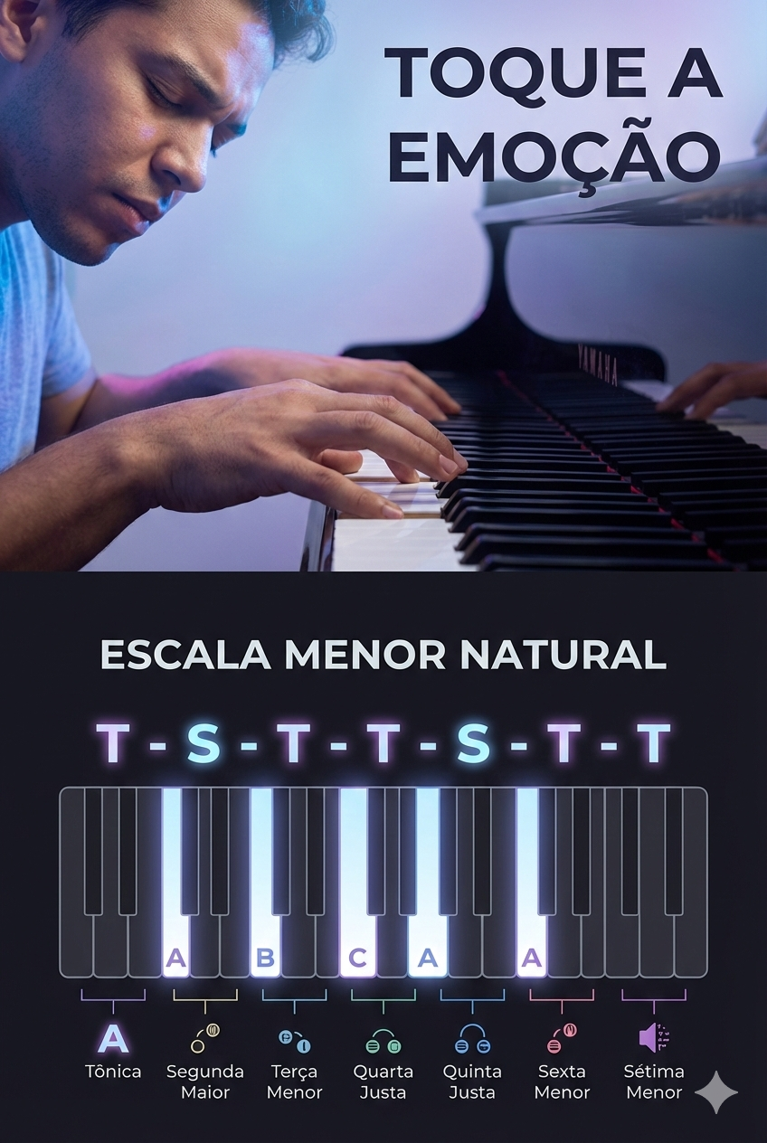 Guia Definitivo da Escala Menor Natural: O Segredo para Trazer Emoção e Profundidade às Suas Músicas